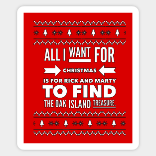 Oak Island Christmas Sweater Sticker